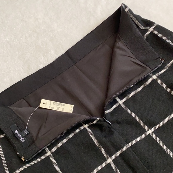 {NWT} Madewell | Museum Patch-Pocket Wool Blend Mini Skirt Windowpane AF035 (4) - Picture 10 of 15